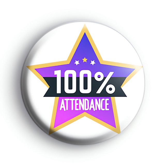 100% Attendance Badge