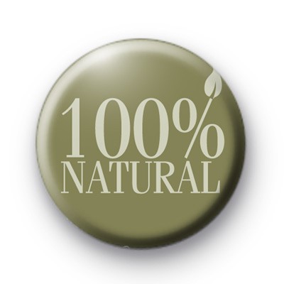 100% Natural Button Badges medium