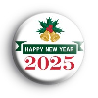 Happy New Year 2025 Bells Badge