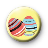 2 Easter Eggs Button Badges