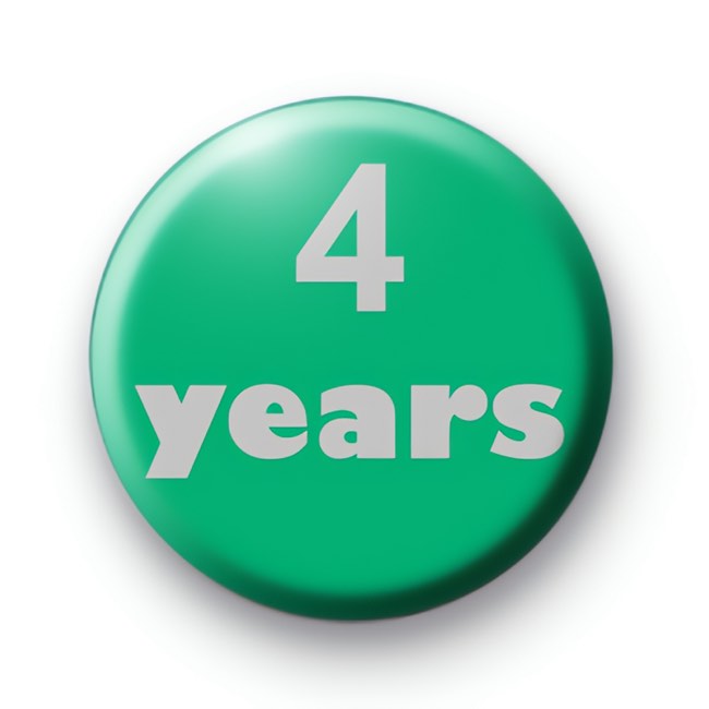 4 years custom badge