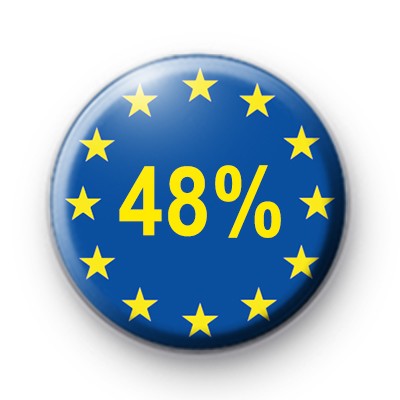 48% EU Button Badge