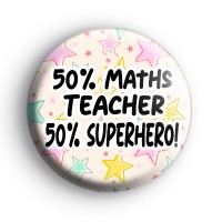 50 Percent Maths Teacher badge