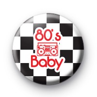 80s Baby Retro Button Badges