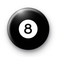 Billiard Ball Birthday Age Number 8 Badge