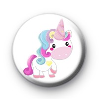 Cute Rainbow Unicorn Badge