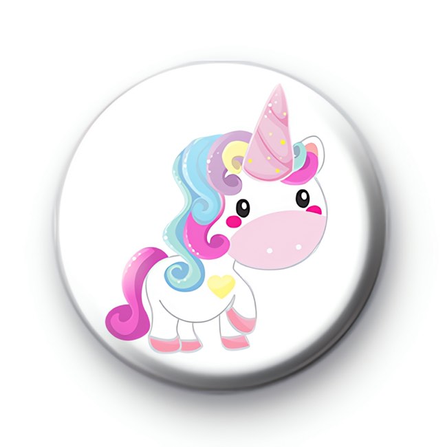 Rainbow Unicorn Button Badge