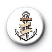 Ahoy Anchor Pin Badge