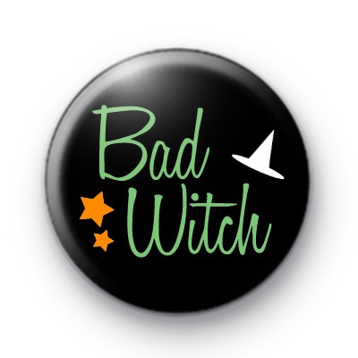 Bad Witch Halloween Badge