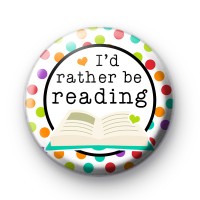 Bookish Themed I'd Rather Be Reading Badge