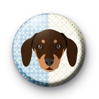 Adorable Brown Puppy Badge
