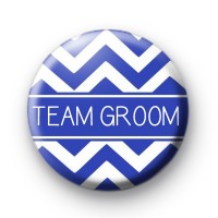 Chevron Blue Team Groom Button Badge Button Badges