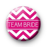 Chevron Pink Team Bride Badge