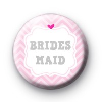 Cute Pink Bridesmaid Badges