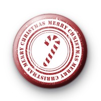Candy Cane Merry Christmas PIn Button Badge