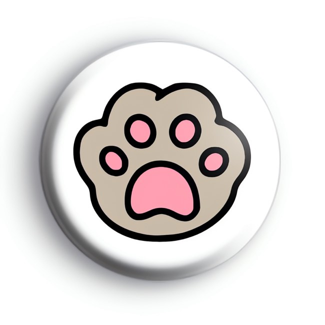 Cute Cat Paw Badge