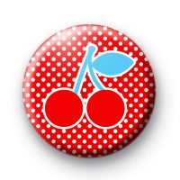 Cherries Rock Button Badge