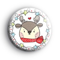 Winter Reindeer Christmas Badge thumbnail