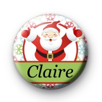 Custom Santa Snowflake Name Badge