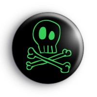 Green Skull and Crossbones Badges
