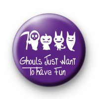 Ghouls Purple Halloween Badge