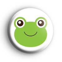 Cute Green Frog Froggy Badge
