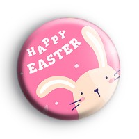 Easter Pink Bunny Badge