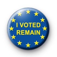 I Voted to Remain Button Badge