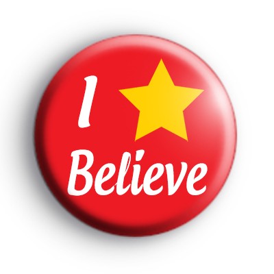 I Believe Christmas Star Badge