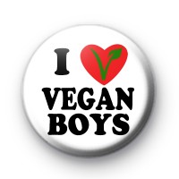 I Love Vegan Boys Badge