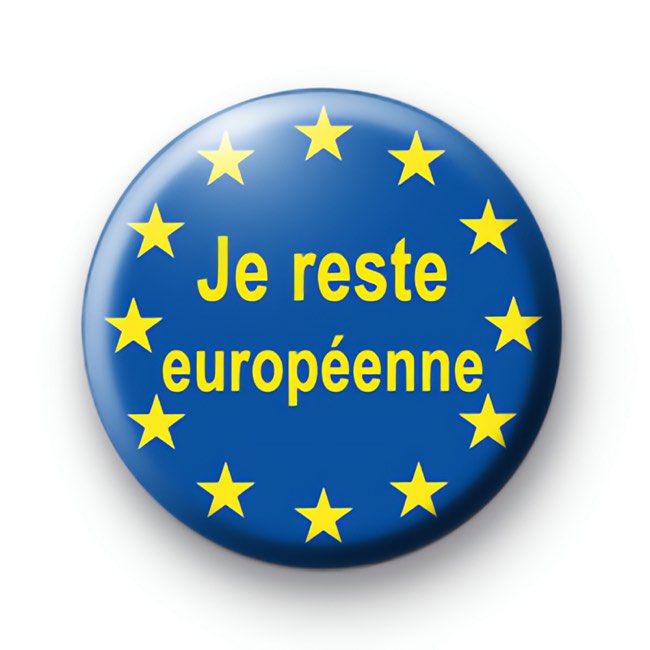 Je reste Europeenne button badge