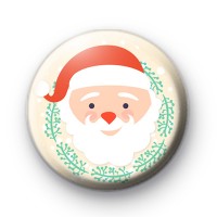 Jolly Festive Santa Claus Button Badge