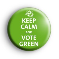 Keep Calm and Vote Green Badge