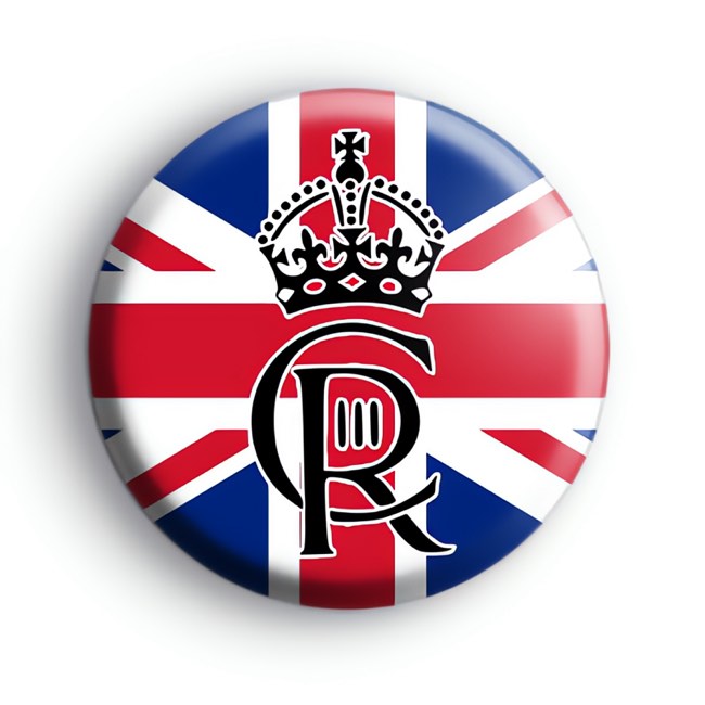 Union Jack King Charles III Monogram Badge