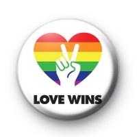 Rainbow Pride Love Wins Button Badge thumbnail