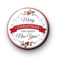 Merry Christmas and Happy New Year Badge