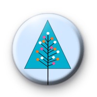 Modern Blue Christmas Tree Badge