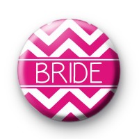 Chevron Pink Bride Badge