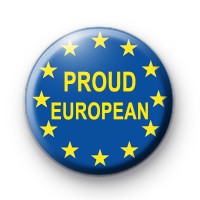 Proud European Button Badge