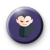 Purple Dracula Vampire Button Badge