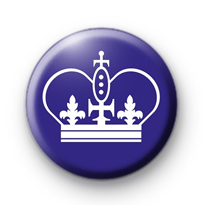 Purple Royal Crown Button Badge