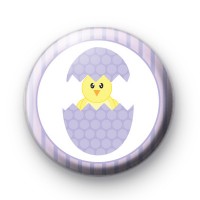 Purple Egg Yellow Chick Badge