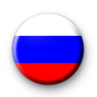 Russian National Flag Button Badge