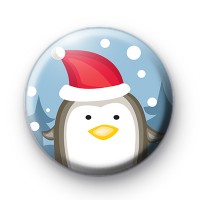 Festive Santa Penguin Button Badges