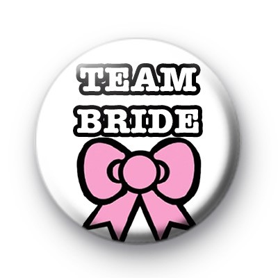 Team Bride Pink Bow Badge medium