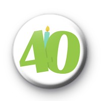 Candle 40th Birthday Badge