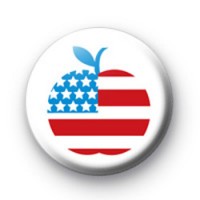 USA America Big Apple Flag Button Badge thumbnail