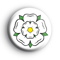 Yorkshire Rose Button Badge