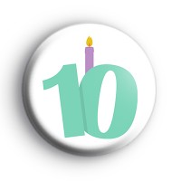 Candle 10th Birthday Badge