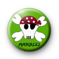 Green Pirate Skull Badge